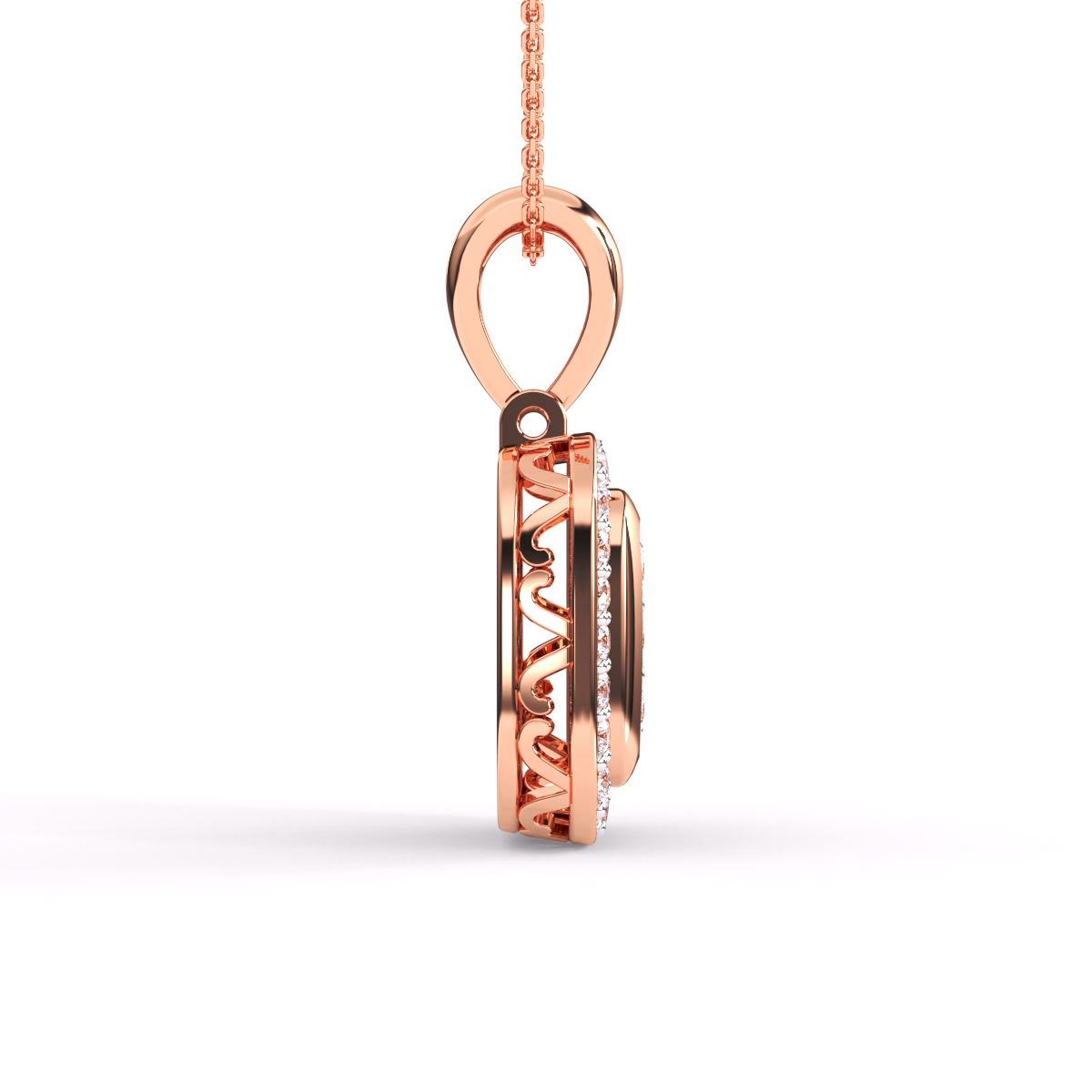 Diamond Cluster Cushion Shape Pendant
